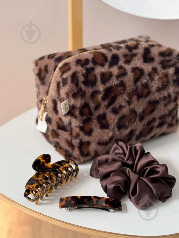 Косметичка MISO accessory мех Темный Лео - фото 4 Косметичка MISO accessory мех Темный Лео - фото 4