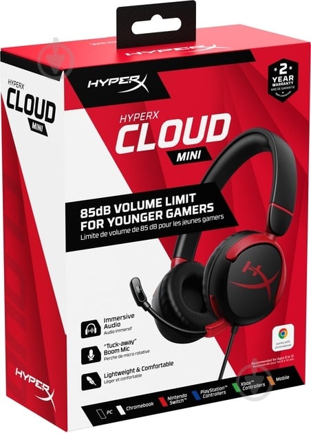Наушники HyperX Cloud Mini black/red (7G8F4AA) - фото 8 Наушники HyperX Cloud Mini black/red (7G8F4AA) - фото 8