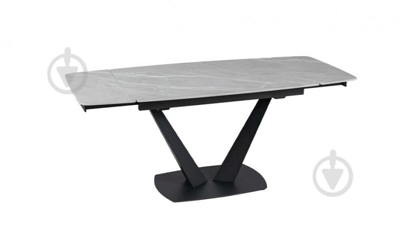 Стол обеденный Prestol Саймон 1200(1800)x800x750мм серый/черный - фото 3