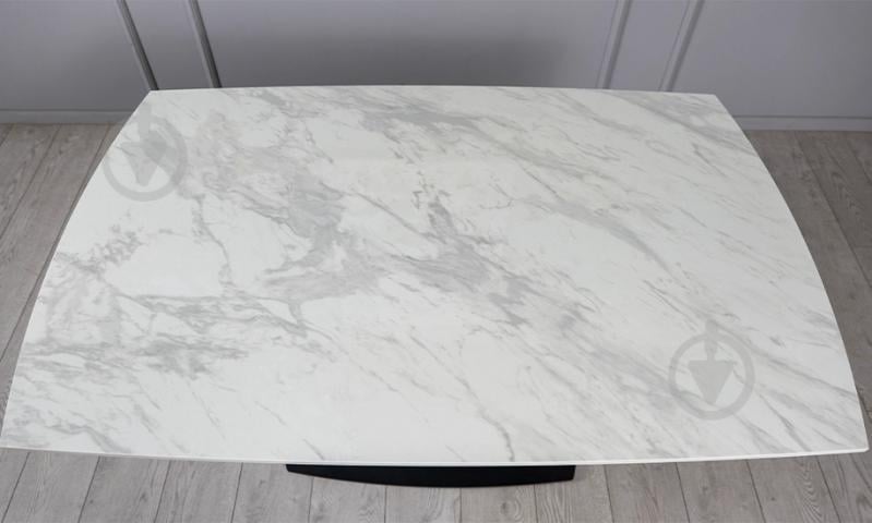 Стол обеденный Prestol Пиано 1400(2000)x900x750мм белый/черный - фото 5