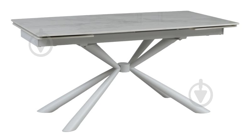 Стол обеденный Prestol Рим 1600(2400)x900x750мм белый/белый - фото 1