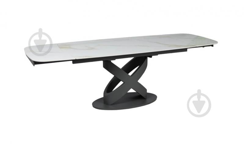 Стол обеденный Prestol Ричмонд 1600(2400)x900x750мм молочный/графит - фото 6
