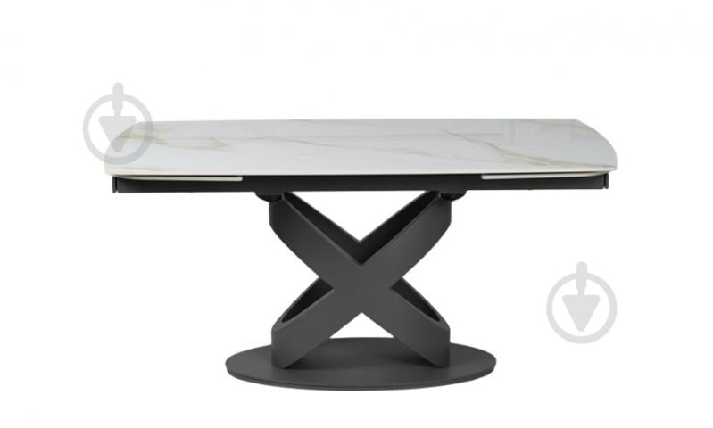 Стол обеденный Prestol Ричмонд 1600(2400)x900x750мм молочный/графит - фото 2