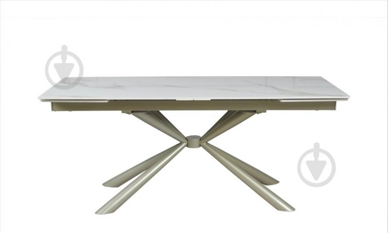 Стол обеденный Prestol Рим 1800(2600)x900x750мм белый/шампань - фото 2