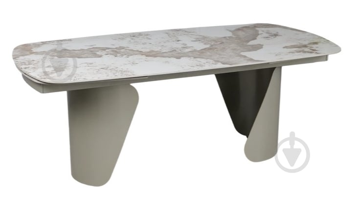 Стол обеденный Prestol Опера 2000(3000)x1000x750мм бежевый/бежевый - фото 1