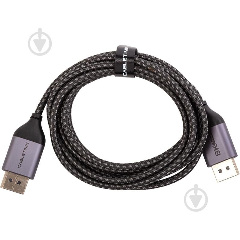 Кабель CableTime DisplayPort - DisplayPort CA914647 2 м grey/black (CA914647) - фото 1 Кабель CableTime DisplayPort - DisplayPort CA914647 2 м grey/black (CA914647) - фото 1
