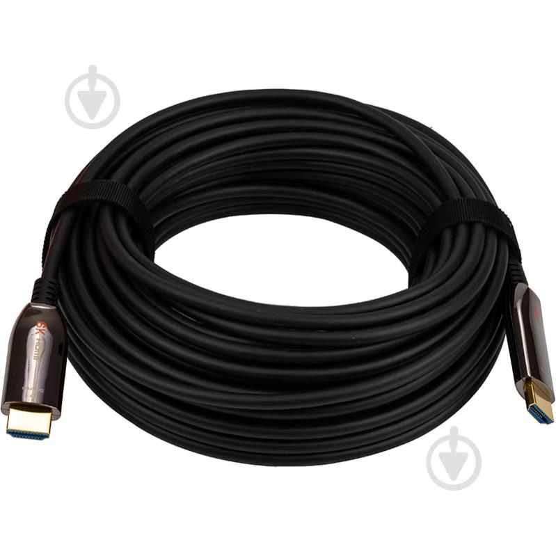 Кабель гнучкий CableTime HDMI - HDMI, AOC, 8K, 60Hz, 48Gbps, V2.1 20 м black (CA914043) - фото 2 Кабель гнучкий CableTime HDMI - HDMI, AOC, 8K, 60Hz, 48Gbps, V2.1 20 м black (CA914043) - фото 2