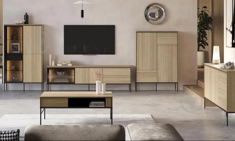 Витрина FRISCO Виссо 3д 1580х910х340 мм черный / дуб - фото 6 Витрина FRISCO Виссо 3д 1580х910х340 мм черный / дуб - фото 6