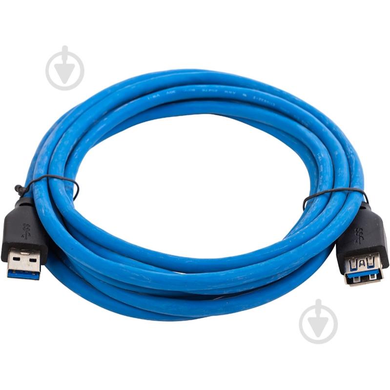 Кабель CableTime USB3.0 AF – AM 3 м Blue (CA914616) - фото 2 Кабель CableTime USB3.0 AF – AM 3 м Blue (CA914616) - фото 2