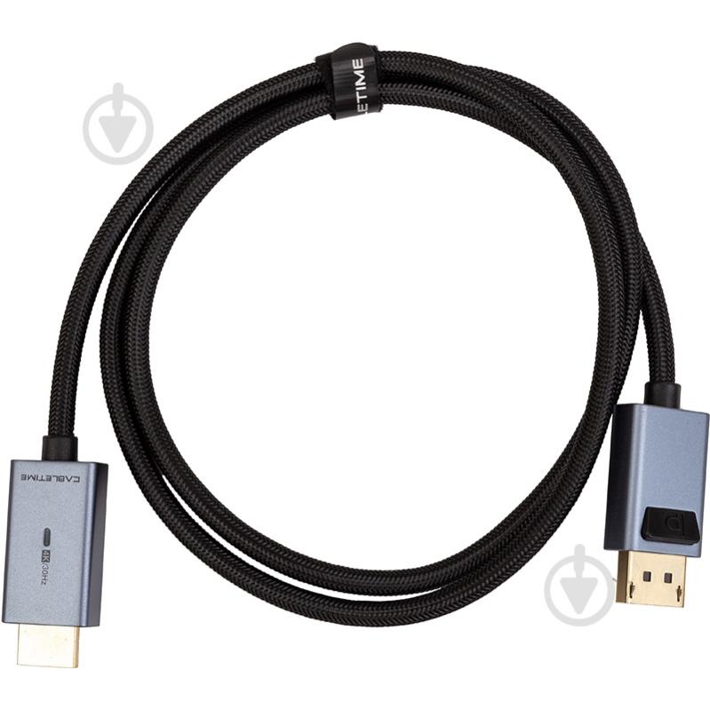 Кабель CableTime DisplayPort - HDMI, 4K/30Hz 1 м black (CA914609) - фото 1 Кабель CableTime DisplayPort - HDMI, 4K/30Hz 1 м black (CA914609) - фото 1