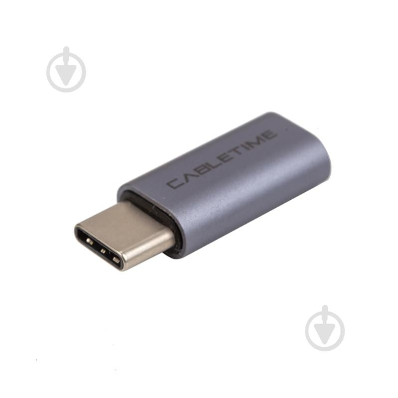 Адаптер CableTime OTG USB 3.0 Type-C (M) - USB Type-C (F) CA913718 grey (CA913718) - фото 1 Адаптер CableTime OTG USB 3.0 Type-C (M) - USB Type-C (F) CA913718 grey (CA913718) - фото 1