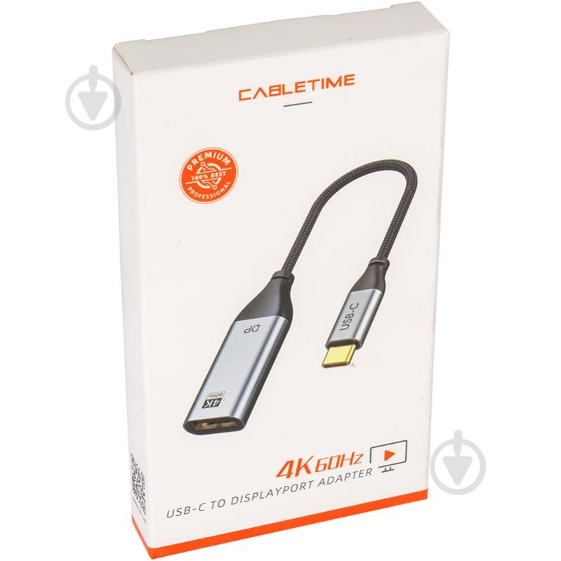 Адаптер CableTime USB-C (M) - DisplayPort (F) CA913671 0,1 м grey (CA913671) - фото 5 Адаптер CableTime USB-C (M) - DisplayPort (F) CA913671 0,1 м grey (CA913671) - фото 5