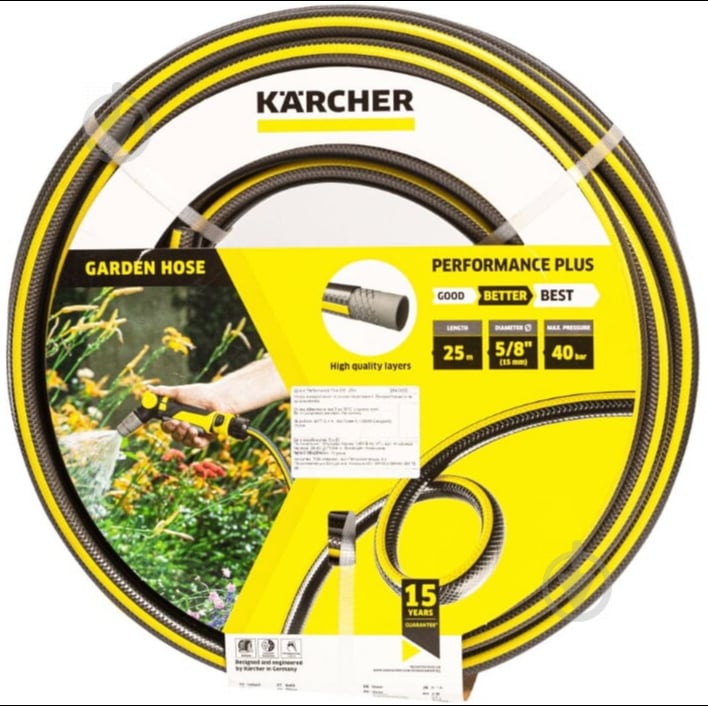 Шланг для поливу Karcher Performance Plus 5/8” 25 м 2.645-320.0 - фото 1