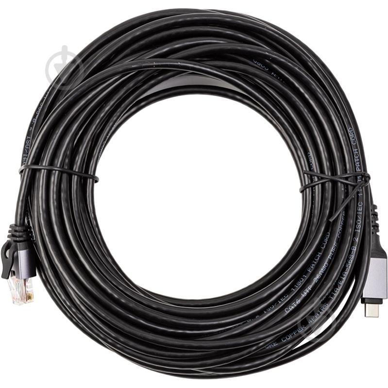 Кабель PowerPlant USB Type-C — RJ45 2 м black (CA914920) - фото 1