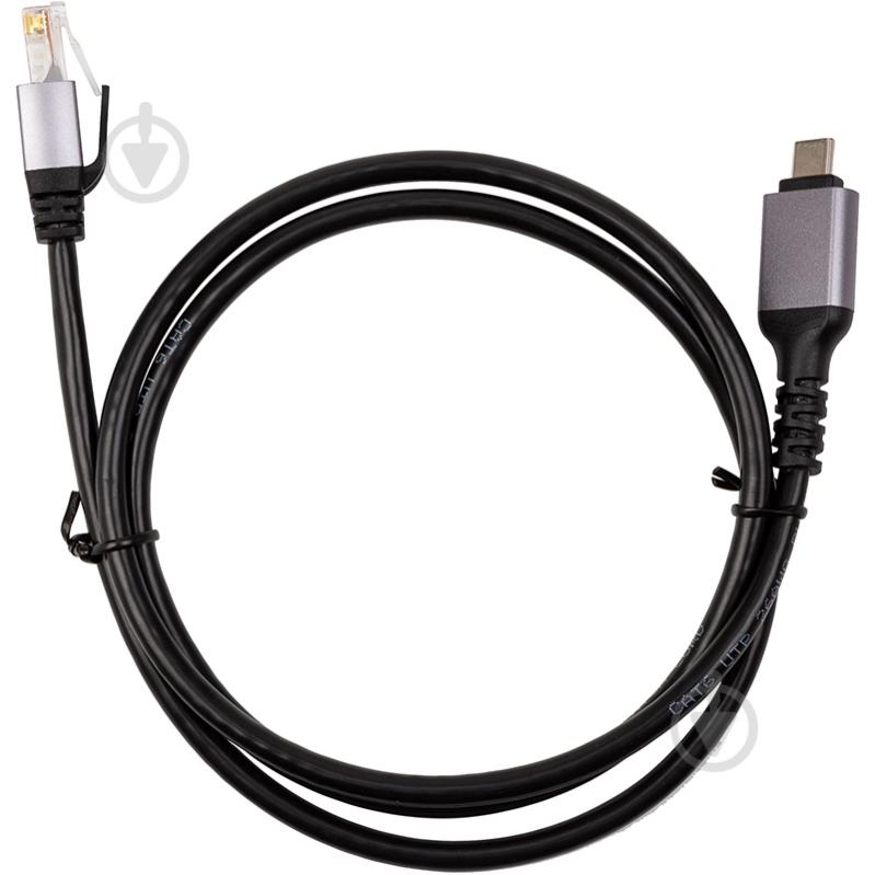 Кабель PowerPlant USB Type-C — RJ45 1 м black (CA914913) - фото 1