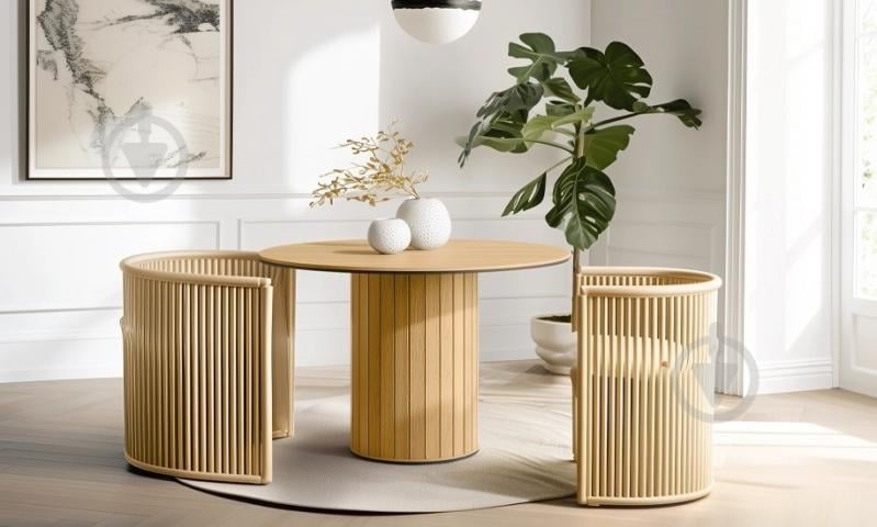 Стіл обідній FRISCO Ротто 1200x1200x750мм дуб/дуб - фото 6 Стіл обідній FRISCO Ротто 1200x1200x750мм дуб/дуб - фото 6