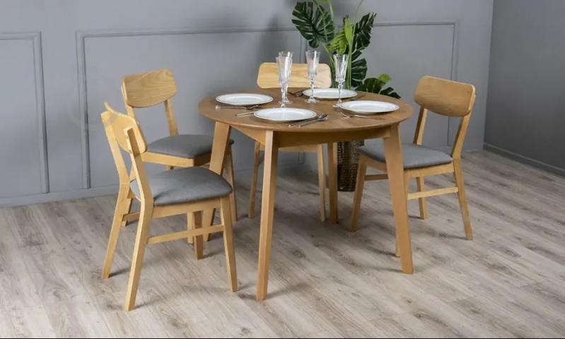 Стол обеденный Prestol Марс 900(1375)x900x750мм дуб/дуб - фото 9