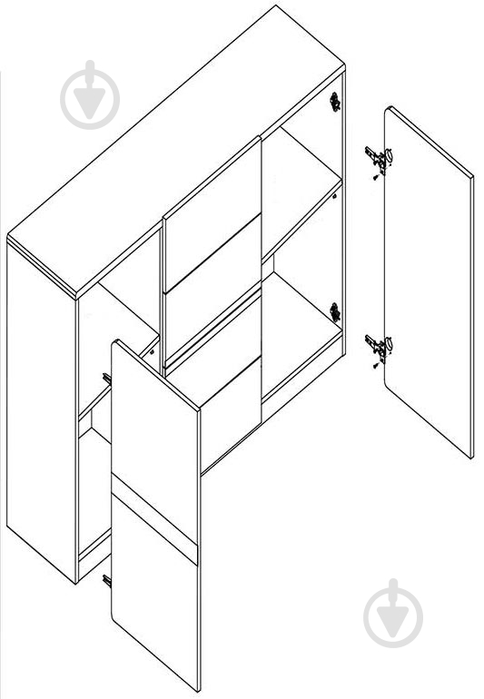 Комод BRW Україна 2D4S Liberty дуб сонома/белый глянец - фото 2