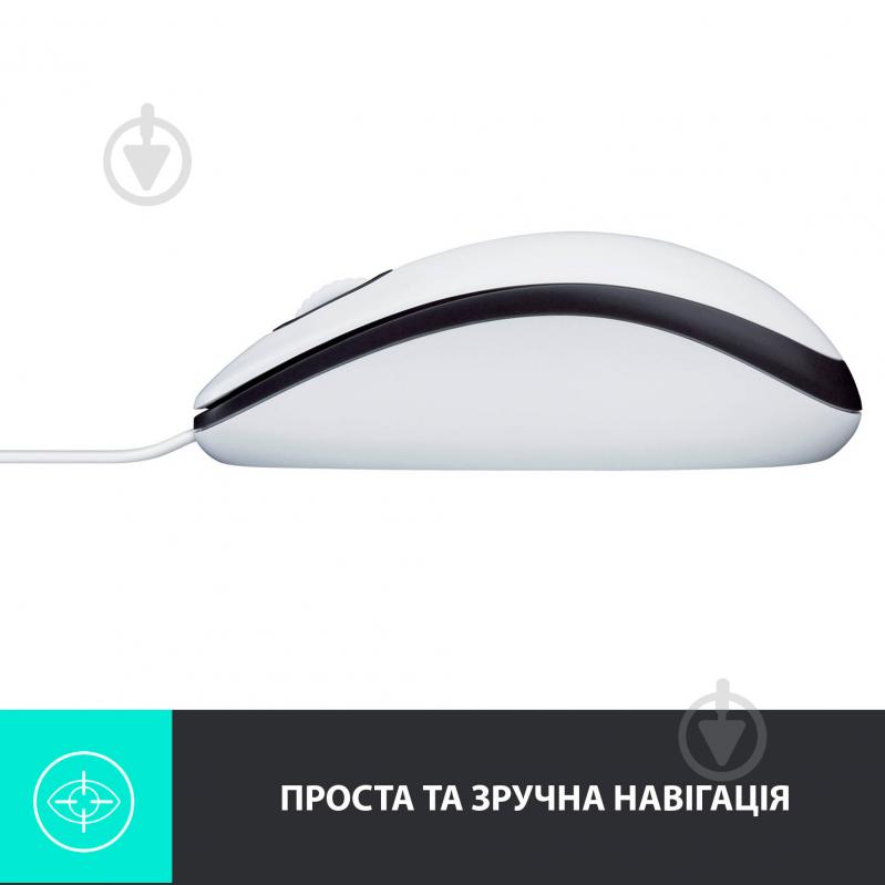 Мышь Logitech M100 EMEA white (910-006764) - фото 5