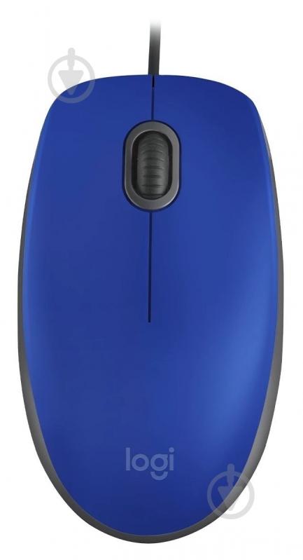 Мышь Logitech проводная M110 Silent Corded USB blue (910-006758) - фото 1