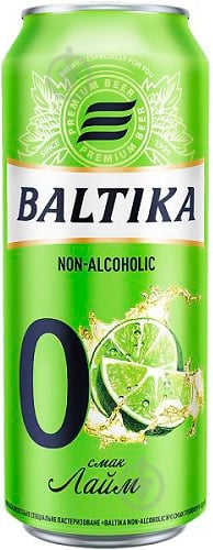 ᐉ Пиво Балтика №0 безалкогольное 0.5% специальное лайм светлое 0,5 л ...