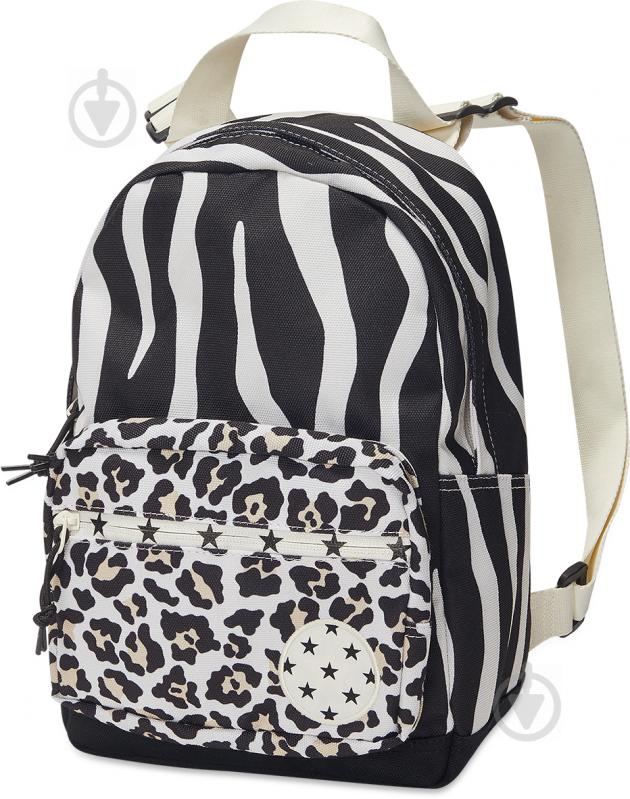 Рюкзак Converse Go Lo Backpack ZEBRA/LEOPARD/STARS 10019882-281 чорно-білий - фото 1