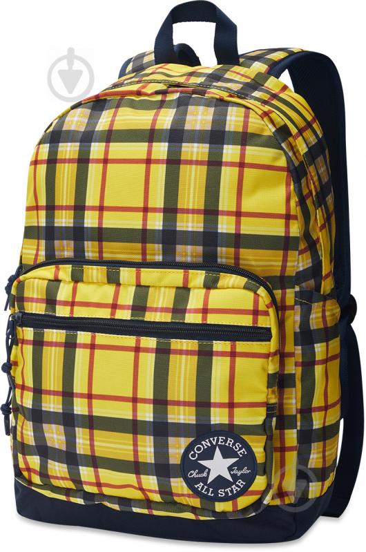 Рюкзак Converse Go 2 Backpack YELLOW_PLAID/OBSIDIAN 10019901-745 чорний із жовтим - фото 1