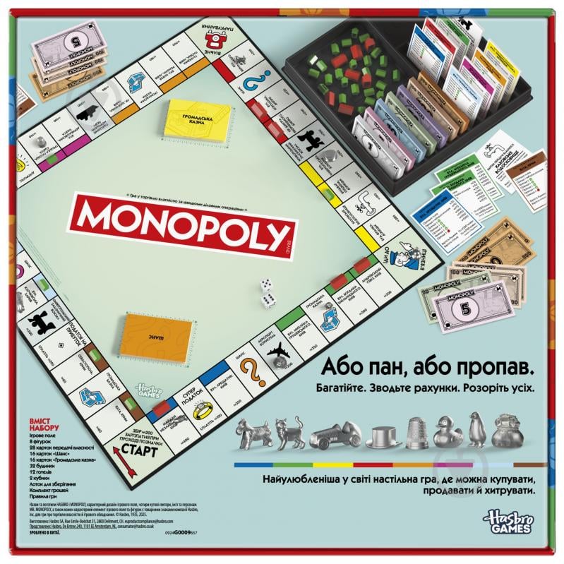 Игра настольная Hasbro Монополия классическая G0009 - фото 3 Игра настольная Hasbro Монополия классическая G0009 - фото 3