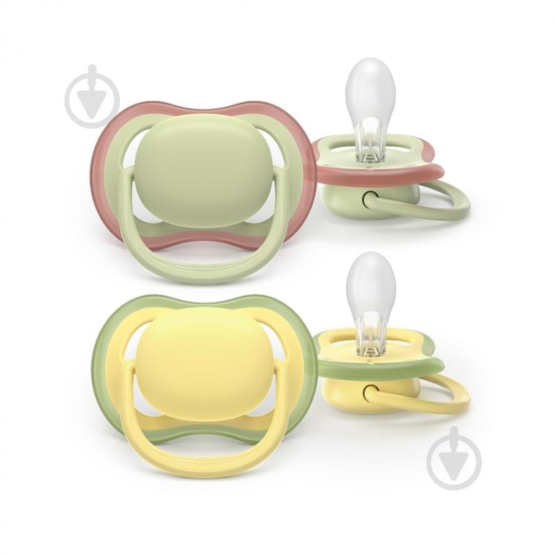 Набор пустышек Philips Avent Пустышка силиконовая, Ultra Air, 18+ мес., желто-зеленая. - фото 1