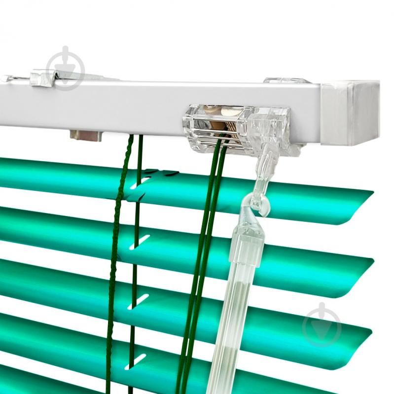 Жалюзи Rollotex алюминиевые горизонтальные с фиксацией 87х190 см зеленый металлик - фото 3 Жалюзи Rollotex алюминиевые горизонтальные с фиксацией 87х190 см зеленый металлик - фото 3