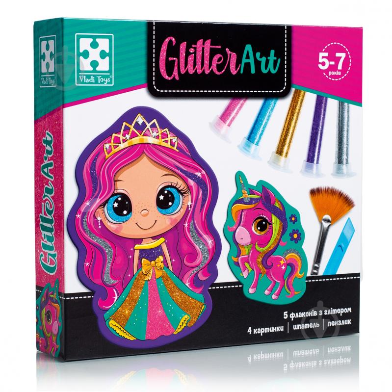 Набір для творчості Vladi Toys Glitter Art Казкові принцеси VT4501-10 - фото 1