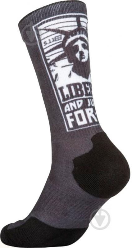 Носки 5.11 Tactical Sock&Awe Crew Liberty р.S черный - фото 3