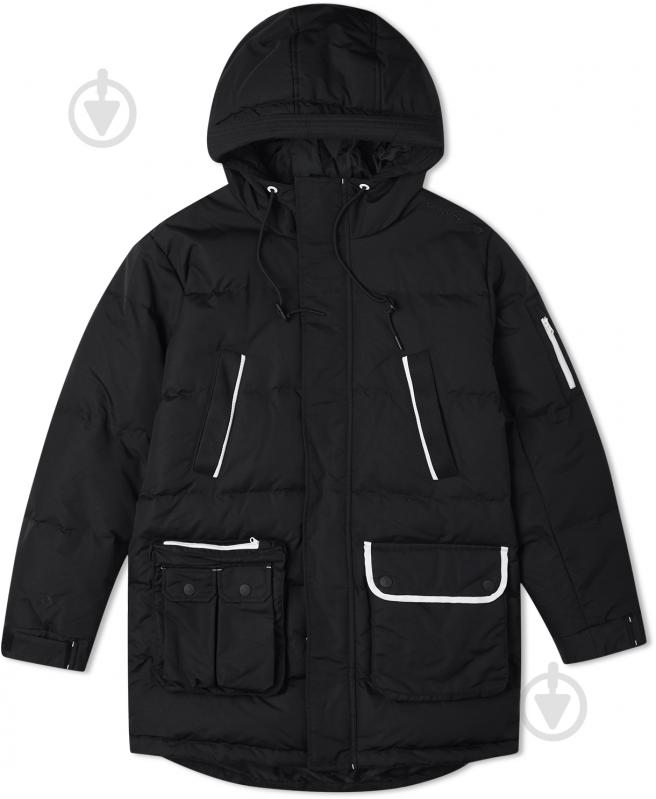 Куртка чоловіча зимова Converse MEN'S 100% NYLON WOVEN DOWN JACKET 10019988-001 р.S чорна - фото 1