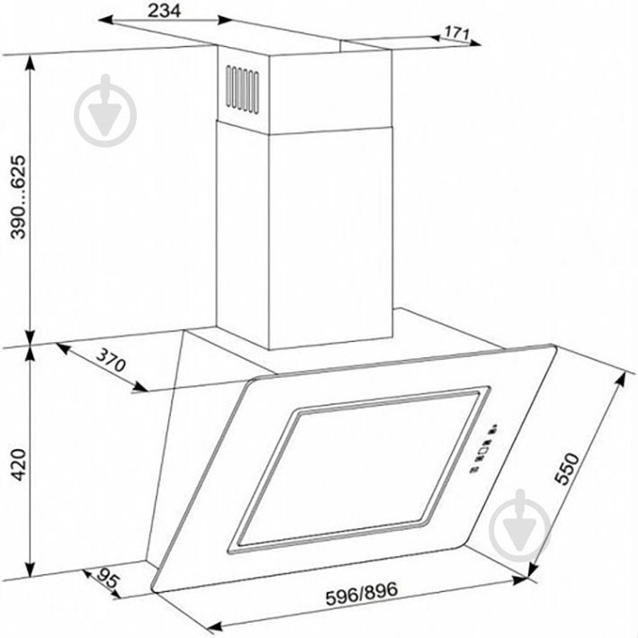 Вытяжка Eleyus Venera A 1200 LED SMD 60 BL - фото 13