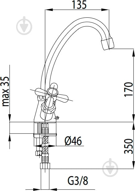 Змішувач для кухні KFA Retro 372-345-00 - фото 3 Змішувач для кухні KFA Retro 372-345-00 - фото 3