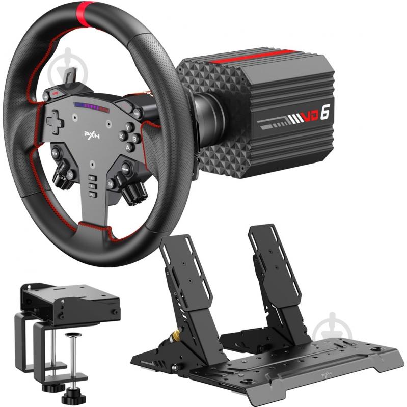 Руль и педали PXN VD6 Bundle for PC - фото 1