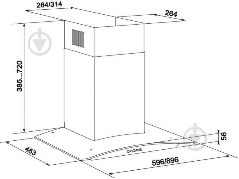 Вытяжка Eleyus Optima 800 LED SMD 60 M IS - фото 12