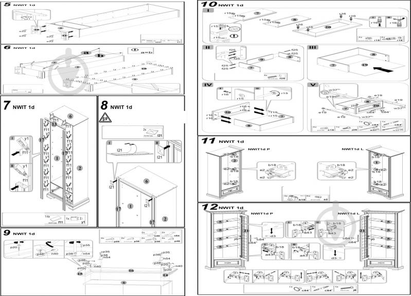 Шкаф BRW Україна NWIT 1d l/p Stylius черешня античная - фото 3