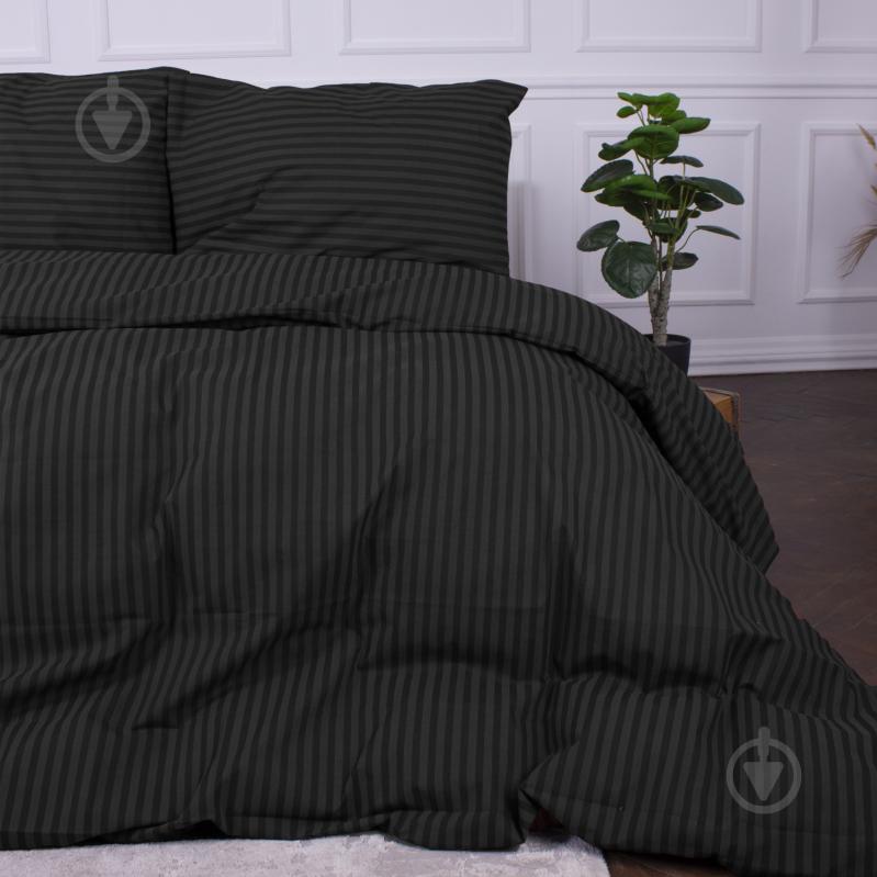 Комплект постільної білизни Ranforce Elite 17-0611 Stripe Black 160х220 см мультиколор MirSon - фото 2