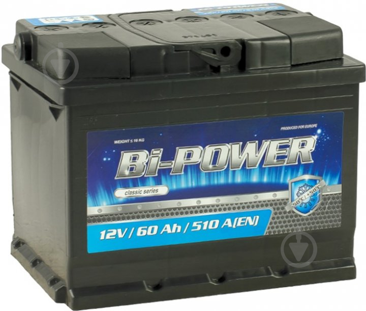 Акумулятор автомобільний BI-Power Classic 60Ah 510A 12V klv06001 «+» ліворуч (klv06001) - фото 1