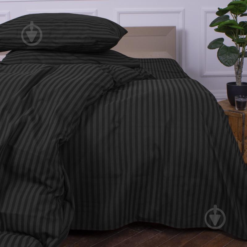 Комплект постільної білизни Ranforce Elite 17-0611 Stripe Black 2х143х210 см мультиколор MirSon - фото 3