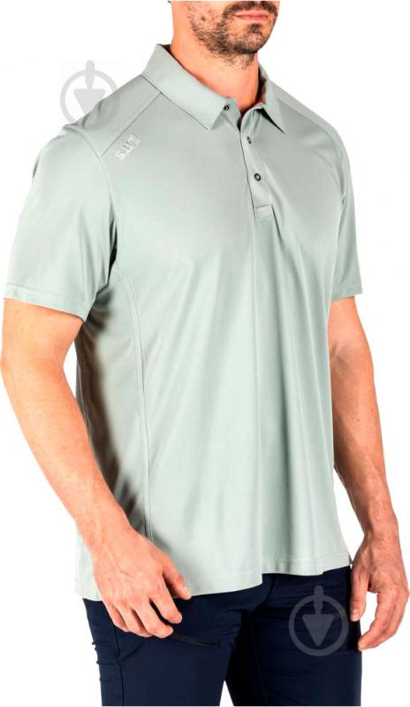 Поло 5.11 Tactical PARAMOUNT SHORT SLEEVE р.L. SILVER TAN зелений - фото 1