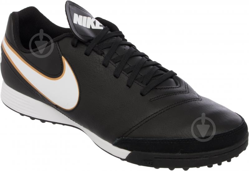 Cороконіжки Nike TIEMPOX GENIO II LEATHER TF 819216-010 р.40,5 чорний - фото 3