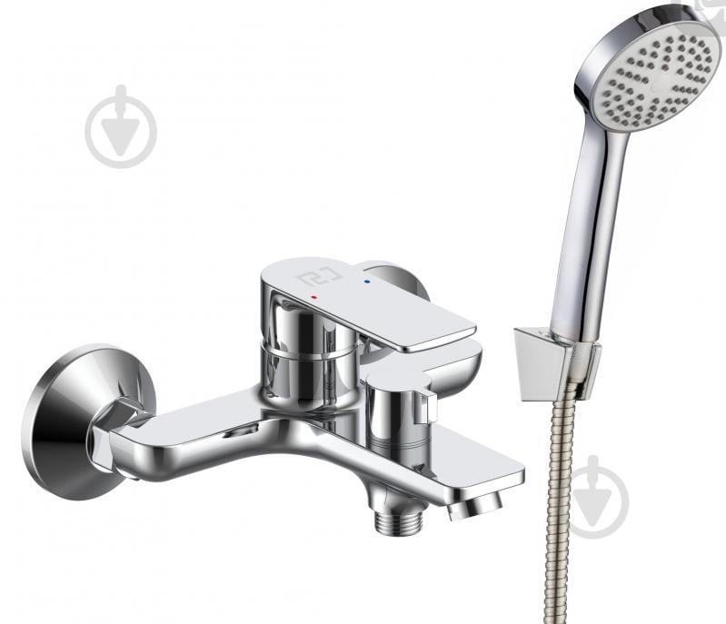 Змішувач для ванни RJ ARA, з душовим гарнітуром, хром - фото 1