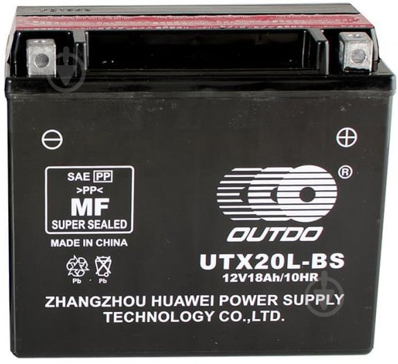 Аккумулятор автомобильный Outdo 18Ah 12V «+» справа (HCOD-18-1) - фото 1 Аккумулятор автомобильный Outdo 18Ah 12V «+» справа (HCOD-18-1) - фото 1