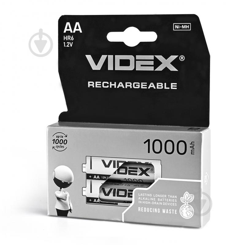 Аккумулятор Videx HR6/AA 1000mAh AA (пальчиковые) 2 шт. (23460) - фото 1