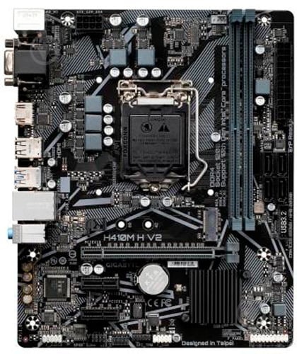 Материнська плата Gigabyte H410M H V2 (Socket 1200, Intel H410, mirco ATX) - фото 1