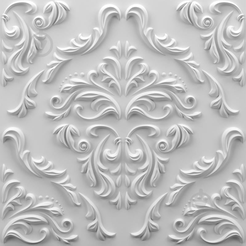 3D-панель гипсовая BeautyWalls Vintage армированная 600x600x25 мм белый - фото 1