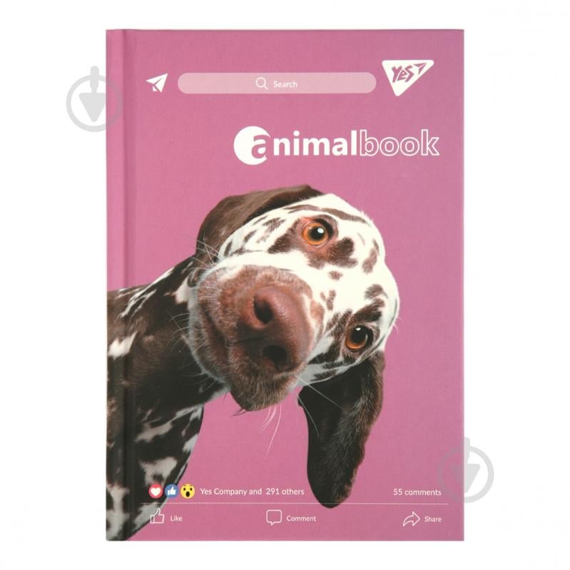 Блокнот YES 64 лист. 7БЦ Animalbook точки - фото 1