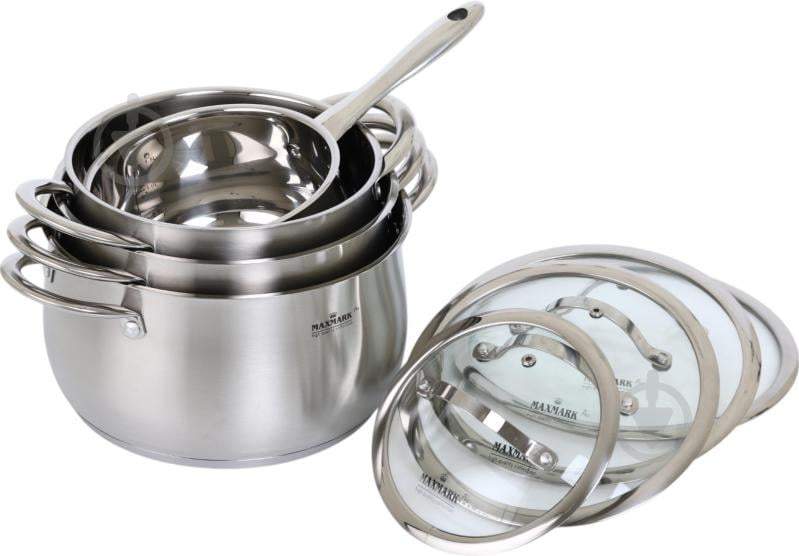Набор кастрюль Maxmark 8 предметов MK-8108 - фото 2